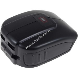 Adaptateur de batterie / adaptateur de charge de batterie avec 2x connexion USB pour Makita 14,4V/18V