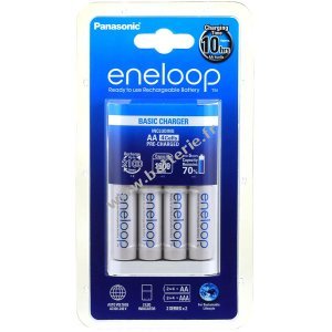 Chargeur Panasonic eneloop BQ-CC18 incl. 4x batterie Panasonic eneloop AA 1900mAh