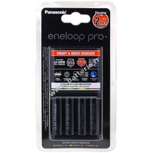 Chargeur Panasonic eneloop BQ-CC55E incl. 4 pices AA eneloop Pro 2500mAh