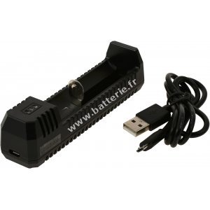 Chargeur USB Nitcore UI1 pour accus Li-Ion, courant de charge jusqu' 800mA