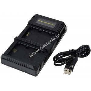 Nitecore USN4 PRO Chargeur USB pour Sony Batterie NP-FZ100, chargeur double