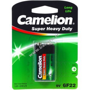Piles Camelion Super Heavy Duty 6F22 9-V-Block (Lot 5 x 1)