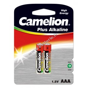 Batterie Camelion Micro LR03 MN2400 HR03 Plus Alcaline 2 pack blister