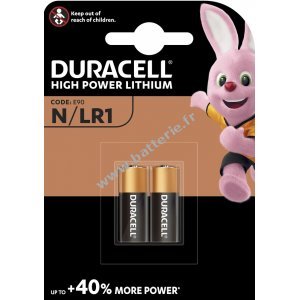 Batterie de Duracell scurit MN9100 LR1 Lady Blister de 2
