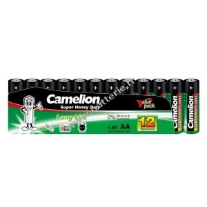 Batterie Camelion Super Heavy Duty R6 / Mignon / AA (12er Shrink)