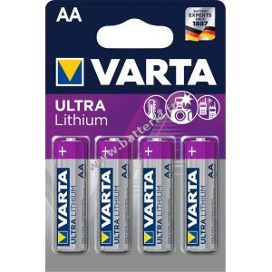 Varta Pile Ultra Lithium AA Mignon / LR6 4 pcs. blister