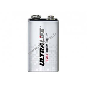 Batterie au lithium Ultralife U9VL-J-P/ CR9V bloc 9V