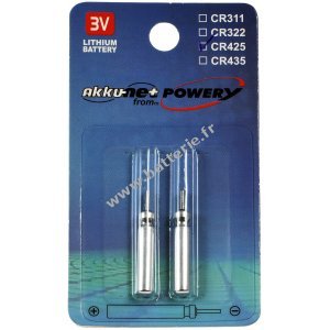 Batterie pour canne  pche, pile pour stylo CR425 pour les poses lectriques, les poses de pche, les indicateurs de morsures Blister au lithium 2