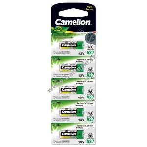 Batterie Camelion LR27A A27 MN27 L828 27A GP 27A Blister de 5