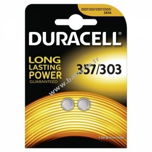 Duracell Pile bouton 303/ 357/ SR44 / SR44W / SR1154W 2 pcs. blister