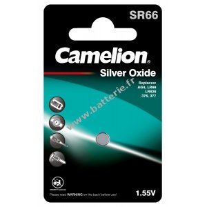 Camelion Oxyde d'argent pile bouton SR66 / SR66w / G4 / LR626 / 377 / SR626 / 177 1pc. blister