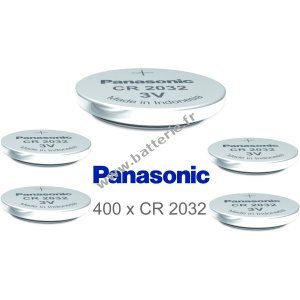 Panasonic Pile bouton lithium CR2032 / DL2032 / ECR2032 400 pices en vrac