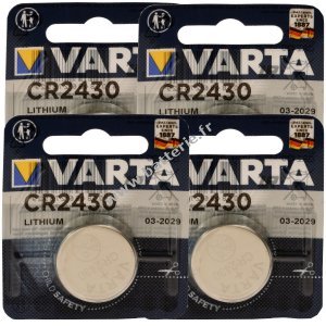 Pile bouton au lithium 4x Pile Varta lectronique CR2430 3V 1er blister