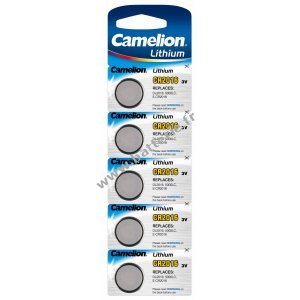 Camelion Pile bouton lithium CR2016 5pcs blister