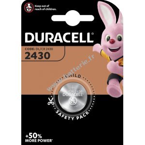 Pile bouton au lithium Duracell CR2430, DL2430 1 blister