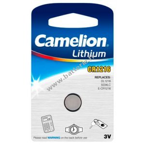 Pile bouton au lithium Camelion CR1216 1er blister