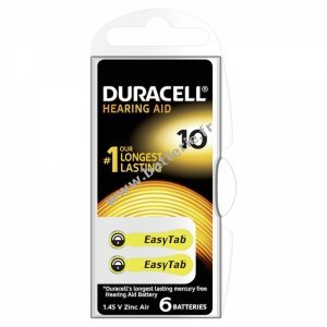 Duracell Pile pour appareil auditif 10AE / AE10 / DA10 / PR230 / PR536 / PR70 / V10AT blister de 6