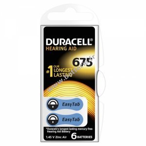Duracell Pile pour appareil auditif 675AE / AE675 / DA675 / PR1154 / PR44 / V675AT blister de 6