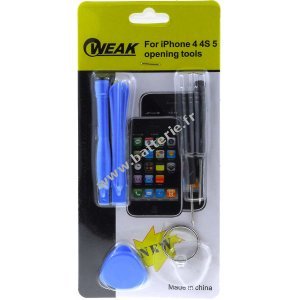 Powery Jeu d'outils pour Iphone 4, 4s, 5, 5c, 5s, ,6, 6 Plus