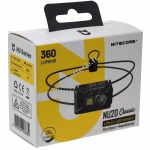 Nitecore NU20 Classic LED lampe de tte, lampe frontale, USB-C, max. 360 lumens