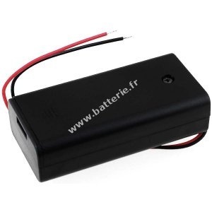 Support de batterie pour 2x batteries Mignon/AA avec cble de connexion