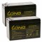 KungLong Batteries plomb-gel compatibles avec l'UPS APC RBC 48 9Ah 12V (remplace galement 7,2Ah / 7Ah)