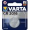 Pile bouton au lithium, batterie Varta CR 2016, IEC CR2016, remplace aussi DL2016, 3V 1 blister