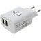 Powery Adaptateur multicharge avec 2 prises USB 2.4A Blanc