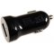 Chargeur de voyage pour voiture 12-24V à 1x USB 1000mA Noir