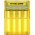 Nitecore Q2 Chargeur  quatre fentes pour batteries Li-Ion, par exemple 18650, 14650, 16340 et bien d'autres, jaune