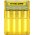 Nitecore Q2 Chargeur  quatre fentes pour batteries Li-Ion, par exemple 18650, 14650, 16340 et bien d'autres, jaune