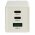 Chargeur PPS  3 ports USB-C Power Delivery avec 2x USB-C, 1x USB-A / Adapt er 65W GaN Blanc