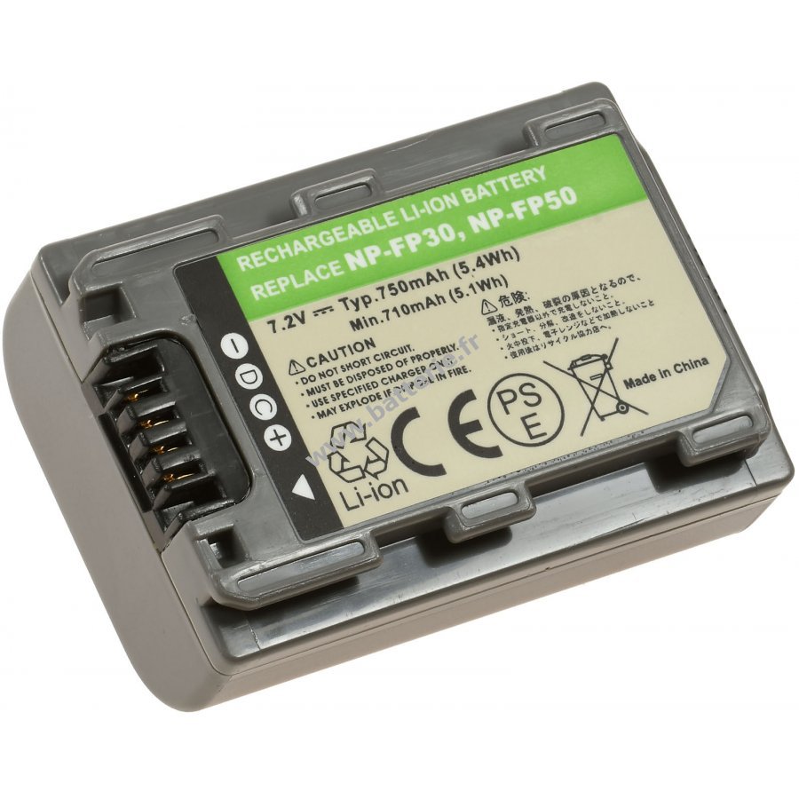 Otech Batteria Compatibile Per Sony NP-FP50 - Alta Capacità, Bassa Autoscarica, Garanzia 1 Anno