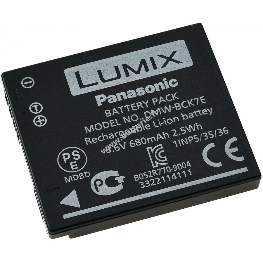Batteria Sostitutiva Per Panasonic Lumix DMC-FZ5, Li-Ion 7,2V, 720mAh, Ricambio Compatibile