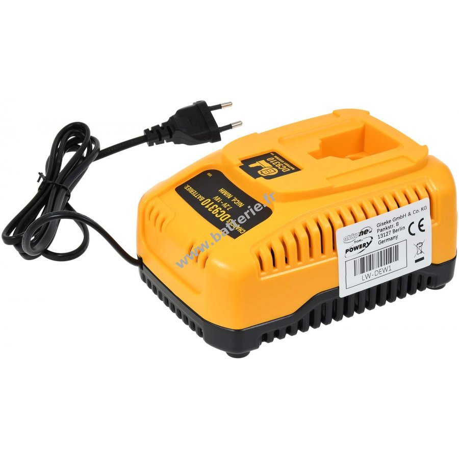 Chargeur pour batterie Black & Decker perceuse visseuse CD12CA