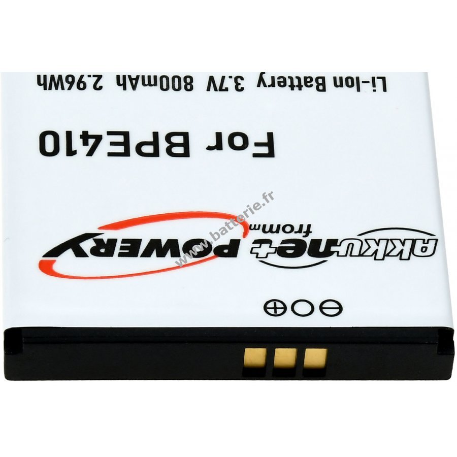 Batteria Compatibile Per Telefono Doro PhoneEasy 410GSM. Ricaricabile Agli Ioni Di Litio, 3,7V, 800mAh. Sostituisce La Batteria Originale. Dimensioni 44x39x5,5mm.