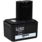 Gesipa Li-Ion batterie  changement rapide pour les outils de rivetage AccuBird, PowerBird, Firebird 14,4V 1,3Ah