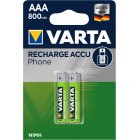 Varta Alimentation tlphonique T398 Micro AAA 800mAh 2 pcs. blister