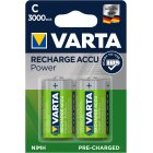 Varta Pile prte  l'emploi 56714 Baby C LR14 HR14 3000mAh NiMH 2 pcs. blister