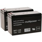 Batterie de rechange (multipower) pour UPS APC Smart-UPS 750, APC RBC48 et autres 12V 7Ah (remplace 7,2Ah)