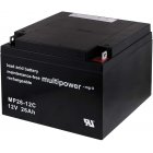 Batterie au plomb (multipower ) MP26-12C résistante aux cycles