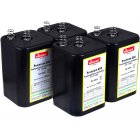 Bloc batterie de remplacement 4R25 6V pour batterie de lanterne Nissen IEC 4R25 4er Set