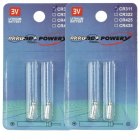 4x pile bton, pile stylo CR311 pour par exemple les cannes  pche, indicateur de morsure lithium 2x2 blisters