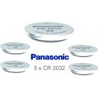 Panasonic Pile bouton lithium CR2032 / DL2032 / ECR2032 5 pièces en vrac