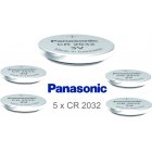 Panasonic Pile bouton lithium CR2032 / DL2032 / ECR2032 5 pices en vrac