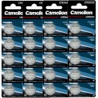 20x pile bouton au lithium, batterie Camelion CR2032 par exemple pour les montres 4x blisters de 5