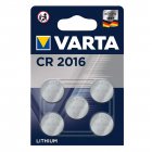 Pile bouton au lithium, batterie Varta CR 2016, IEC CR2016, remplace aussi DL2016, 3V 5-pack sous blister