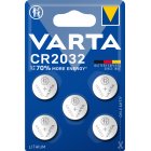 Pile bouton au lithium Varta CR2032, remplace DL2032 IEC CR2032 5-pack blister pack