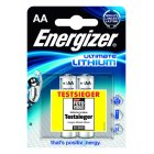 Batterie au lithium Energizer L91 / Mignon / AA / FR6 / blister de 2