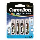 Batterie Camelion Digi Alkaline LR6 Mignon AA MN1500 AM3 Blister de 4